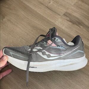 Saucony Women's Gray and Pink Athletic Shoes